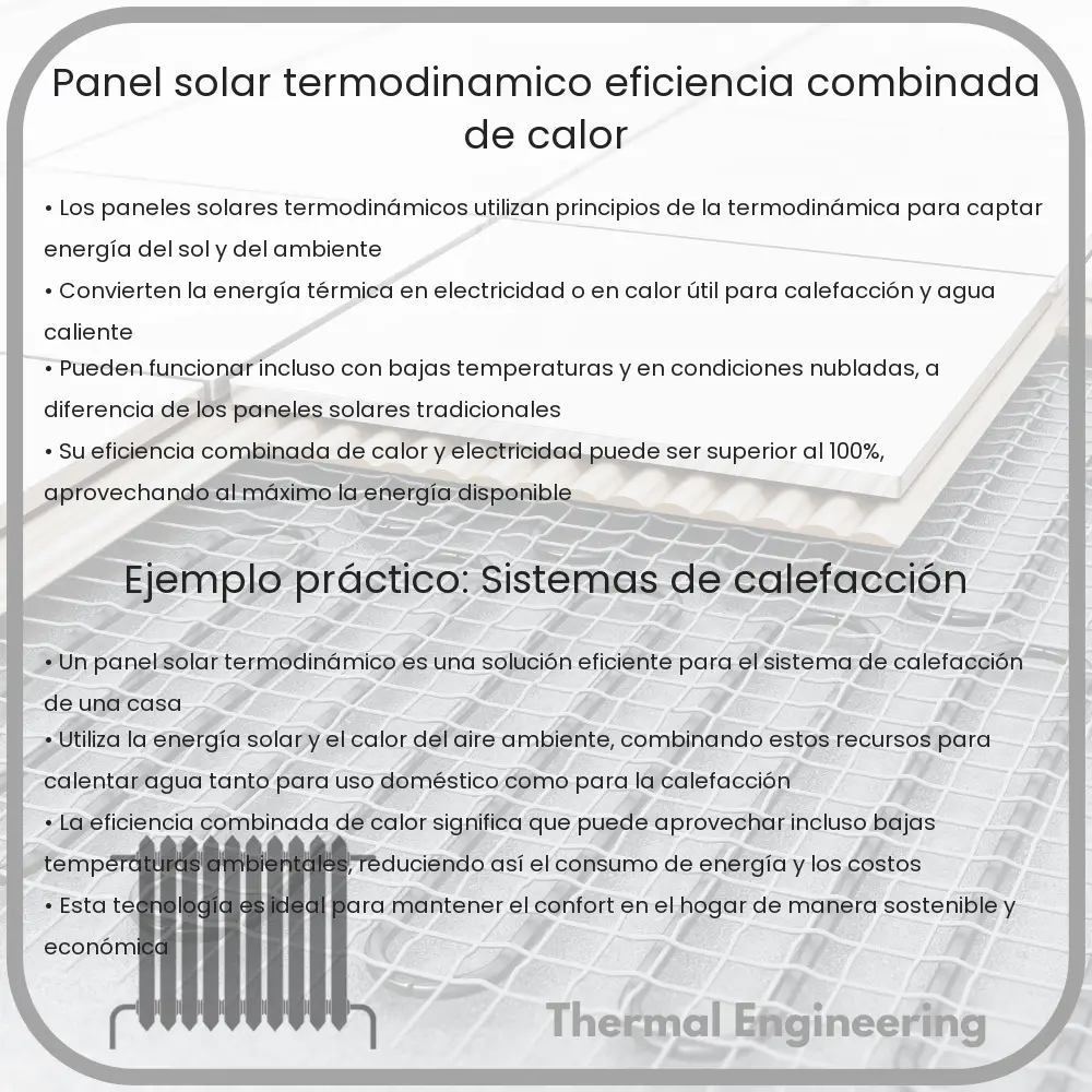 Panel Solar Termodinámico | Eficiencia Combinada de Calor