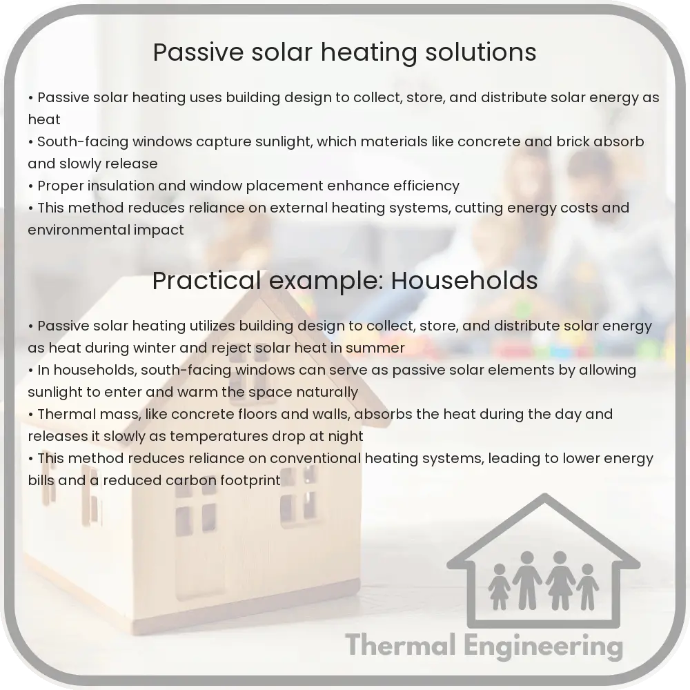 Passive solar heating solutions