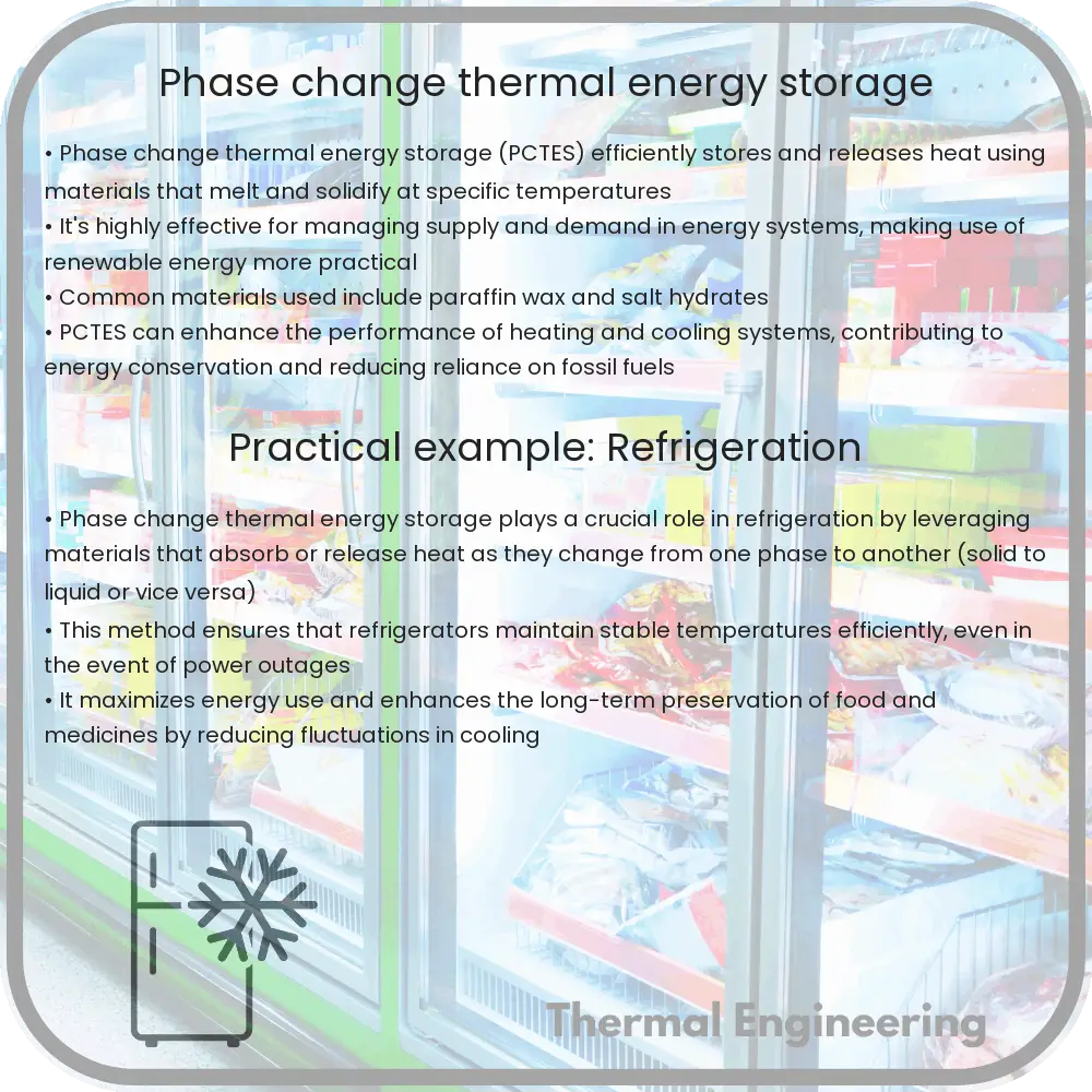 Phase change thermal energy storage