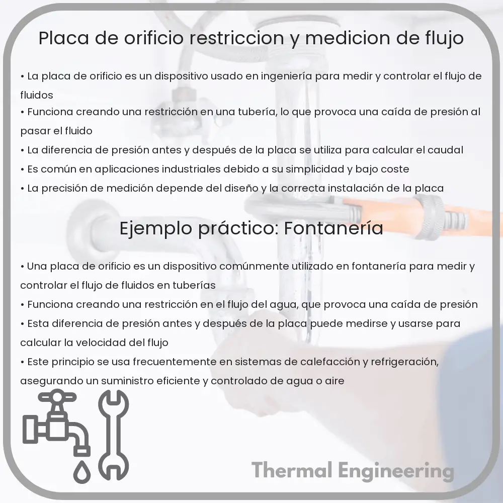 Placa de Orificio | Restricción y Medición de Flujo