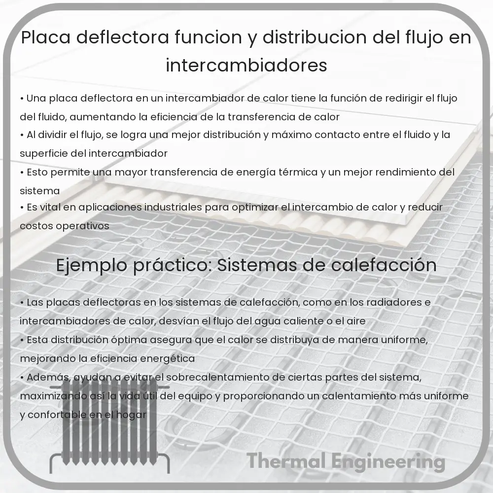 Placa Deflectora | Función y Distribución del Flujo en Intercambiadores