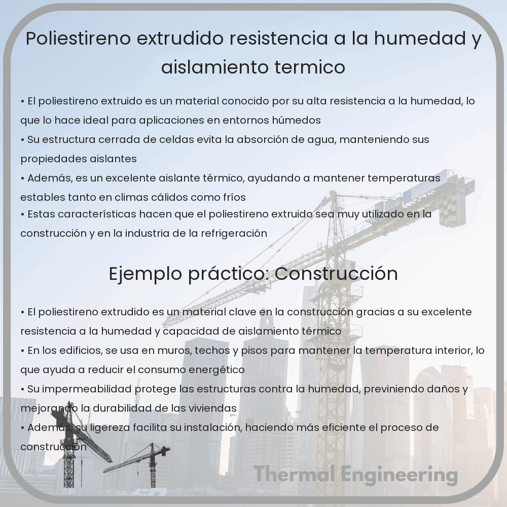 Poliestireno Extrudido: Resistencia a la Humedad y Aislamiento Térmico