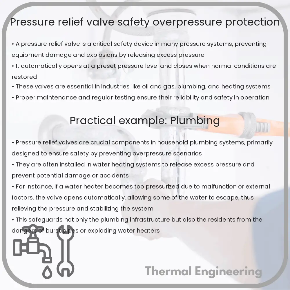 Pressure Relief Valve | Safety, Overpressure Protection