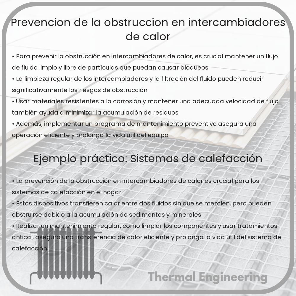 Prevención de la obstrucción en intercambiadores de calor