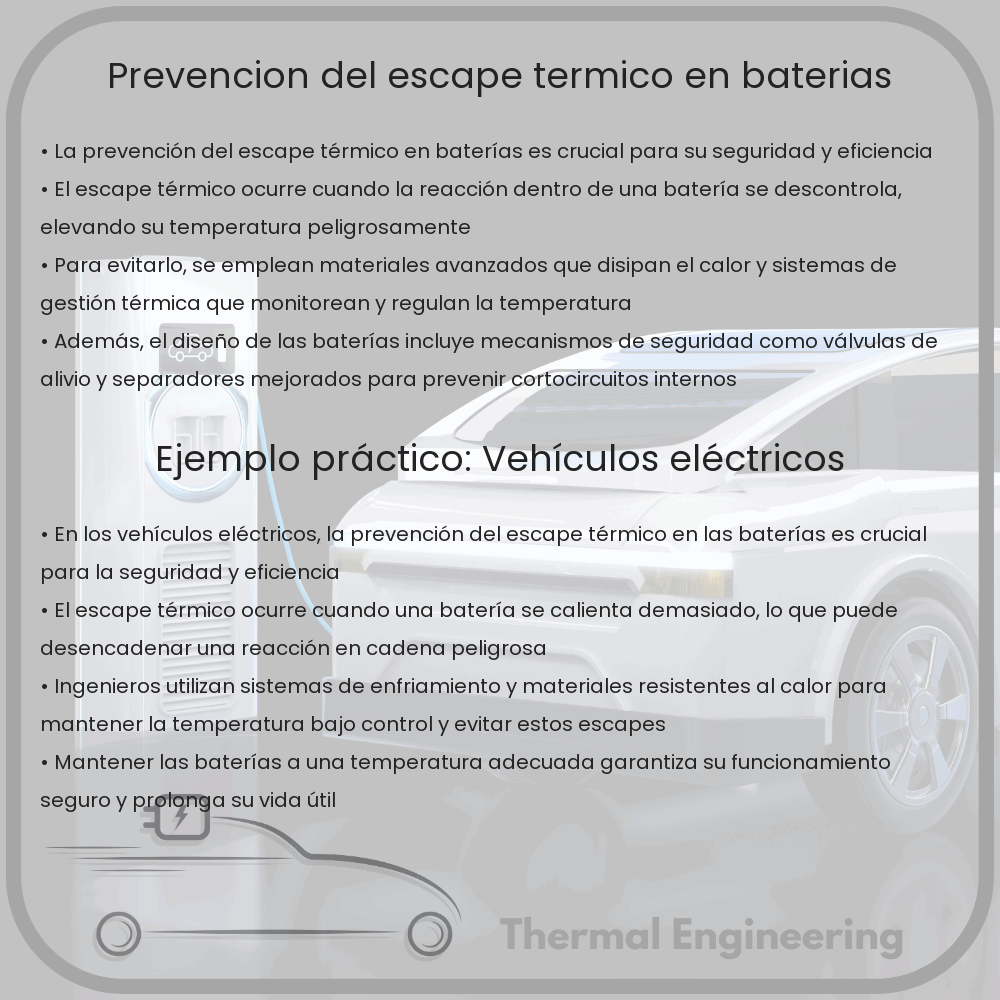 Prevención del escape térmico en baterías