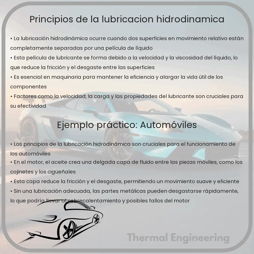 Principios de la Lubricación Hidrodinámica