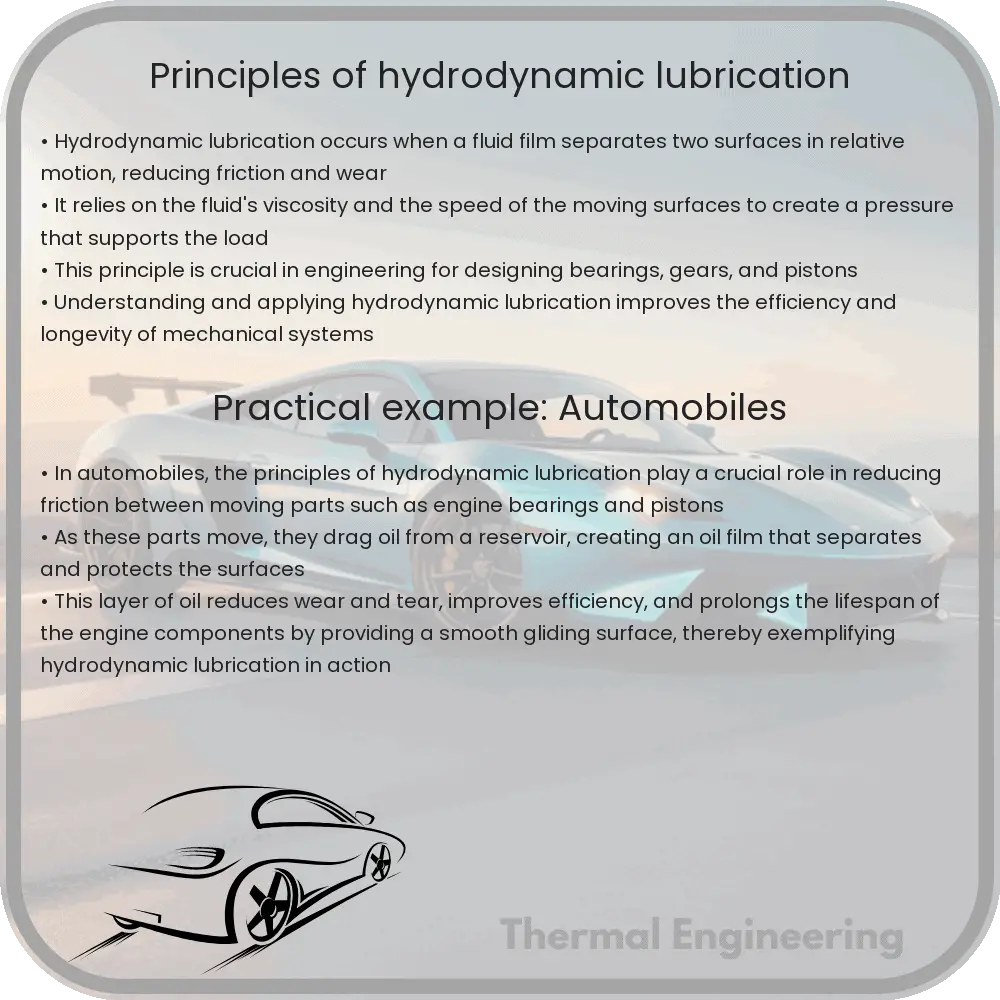 Principles of Hydrodynamic Lubrication