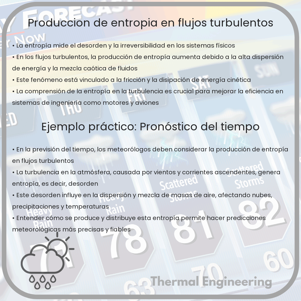Producción de entropía en flujos turbulentos