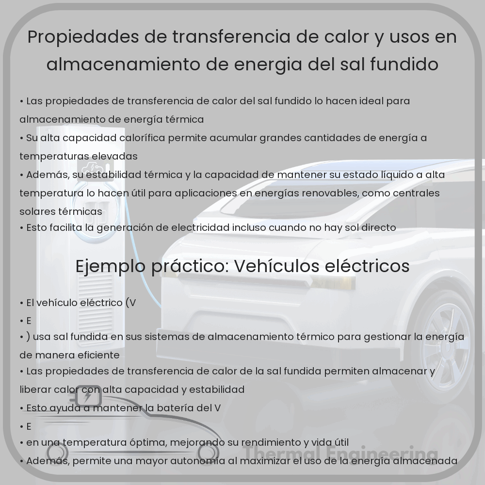 Propiedades de Transferencia de Calor y Usos en Almacenamiento de Energía del Sal Fundido