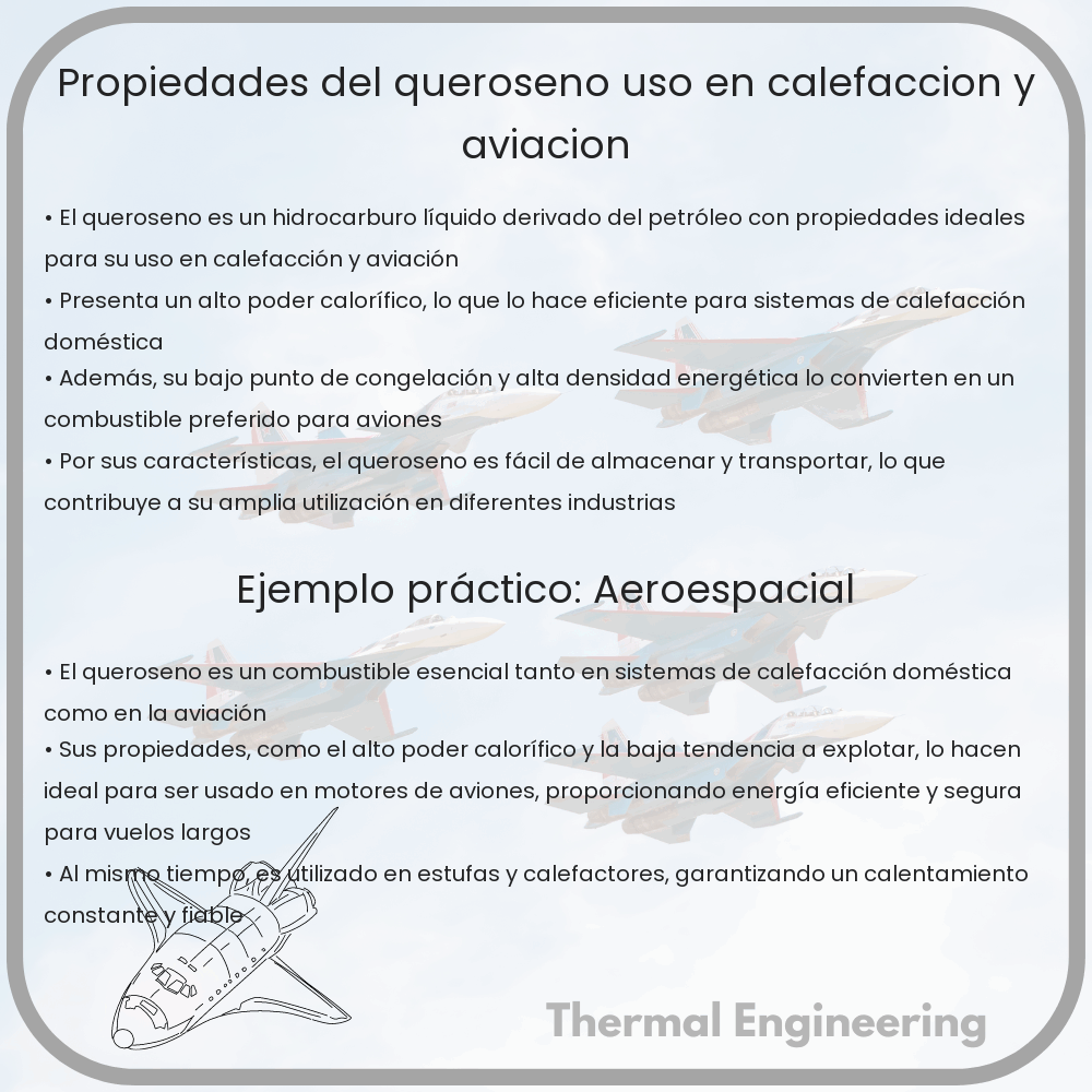 Propiedades del queroseno | Uso en calefacción y aviación