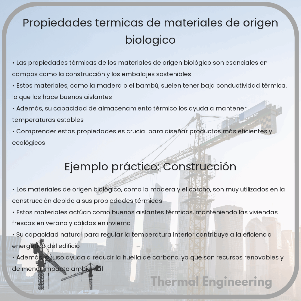 Propiedades térmicas de materiales de origen biológico