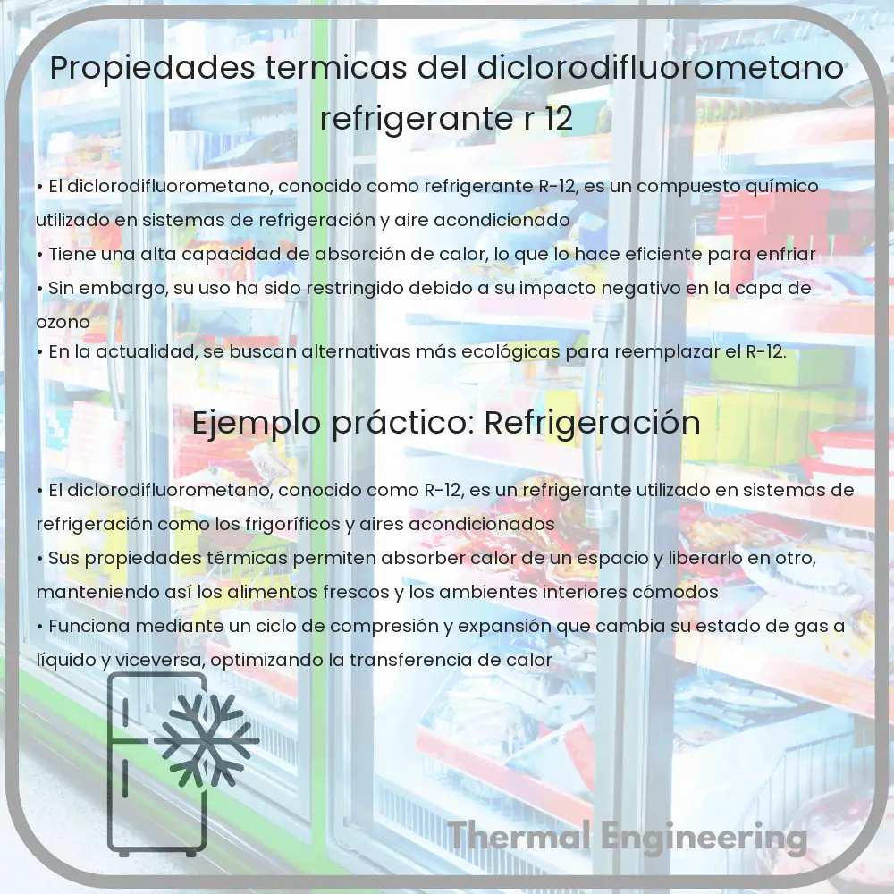 Propiedades Térmicas del Diclorodifluorometano | Refrigerante R-12