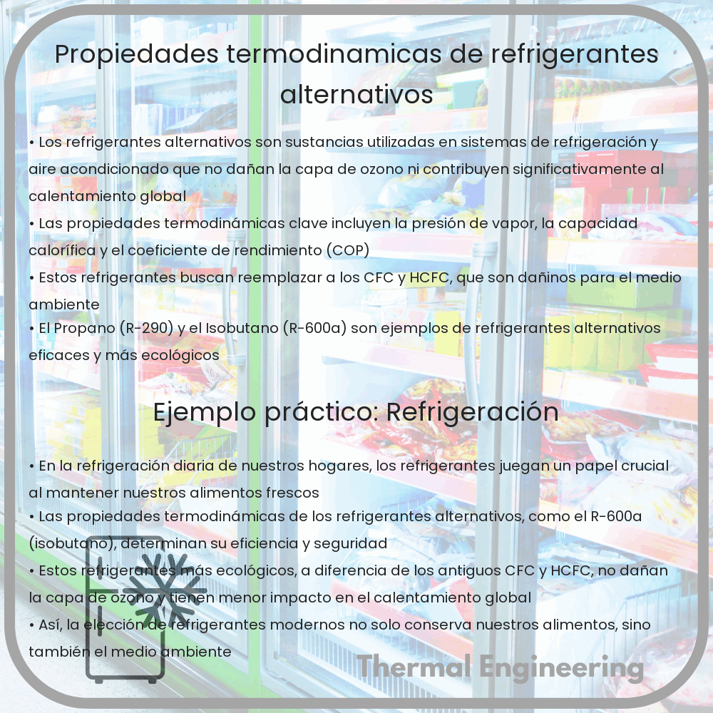 Propiedades termodinámicas de refrigerantes alternativos