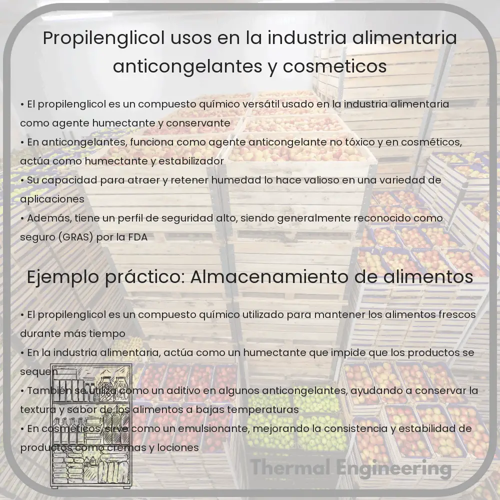 Propilenglicol | Usos en la Industria Alimentaria, Anticongelantes y Cosméticos