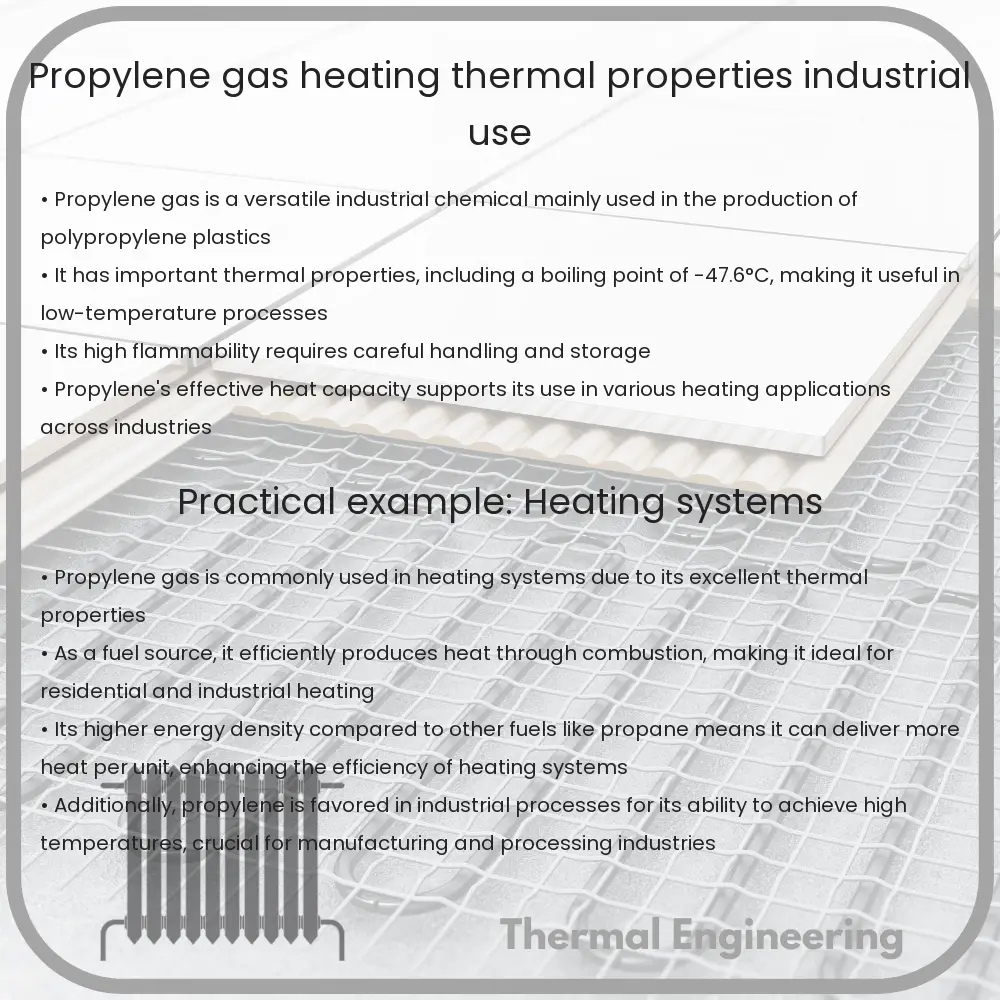 Propylene Gas | Heating, Thermal Properties & Industrial Use