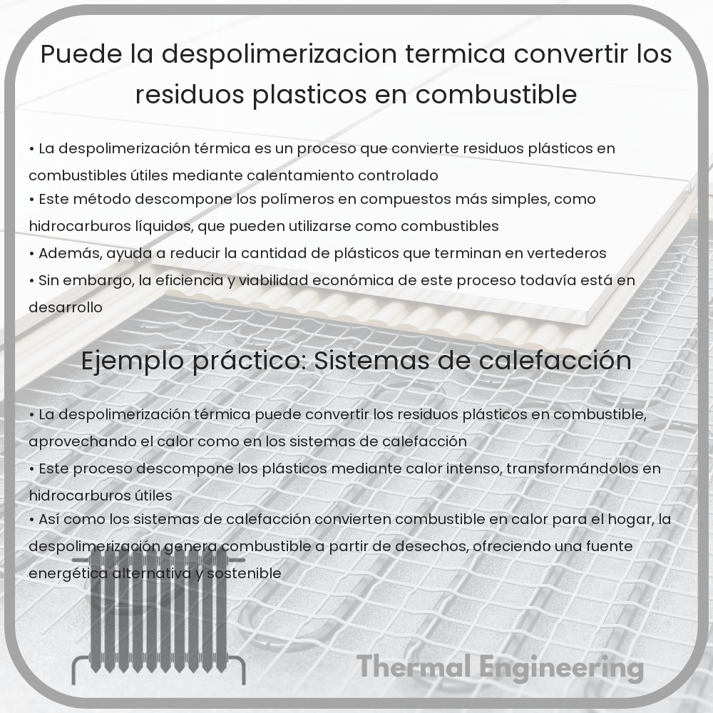 ¿Puede la despolimerización térmica convertir los residuos plásticos en combustible?