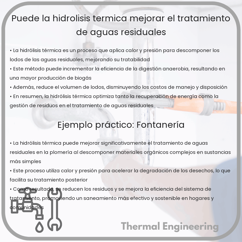 ¿Puede la hidrólisis térmica mejorar el tratamiento de aguas residuales?