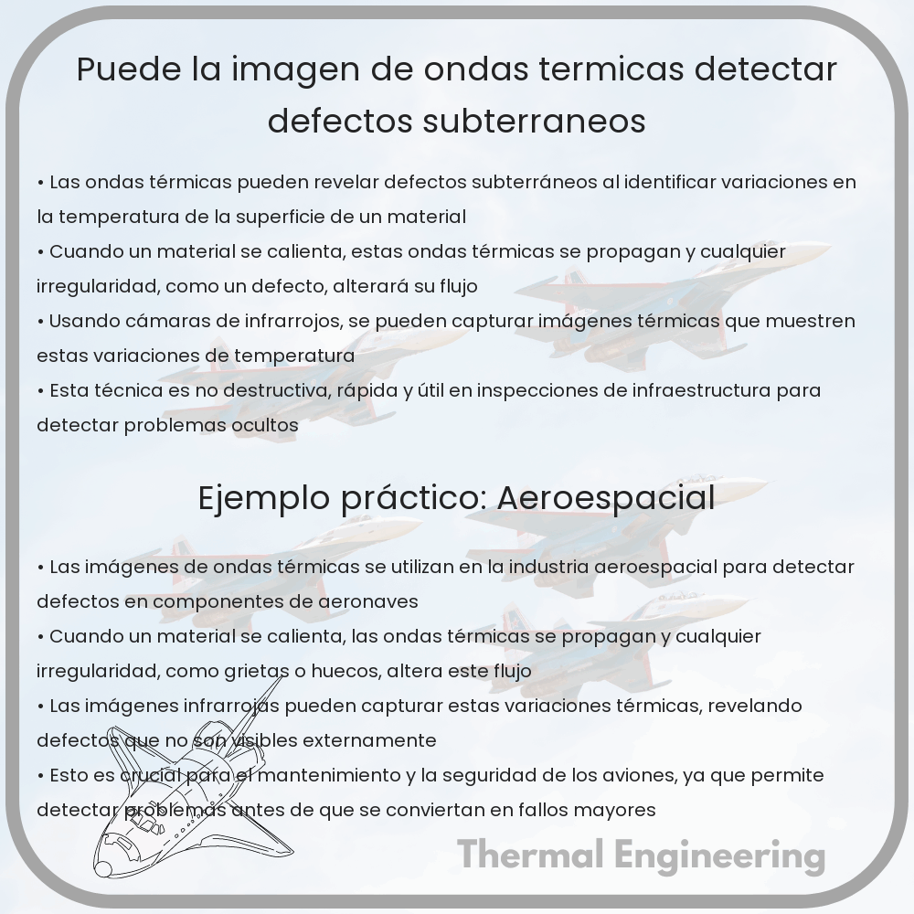 ¿Puede la imagen de ondas térmicas detectar defectos subterráneos?