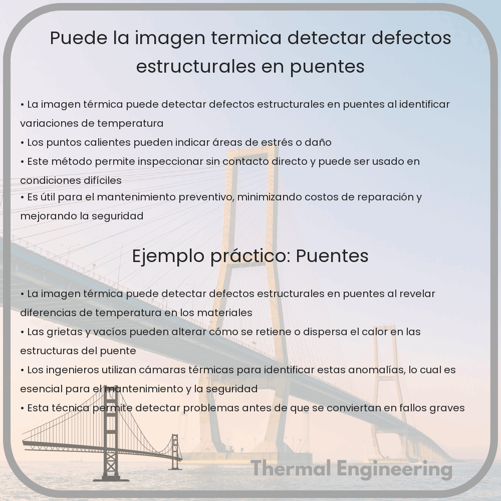 ¿Puede la imagen térmica detectar defectos estructurales en puentes?