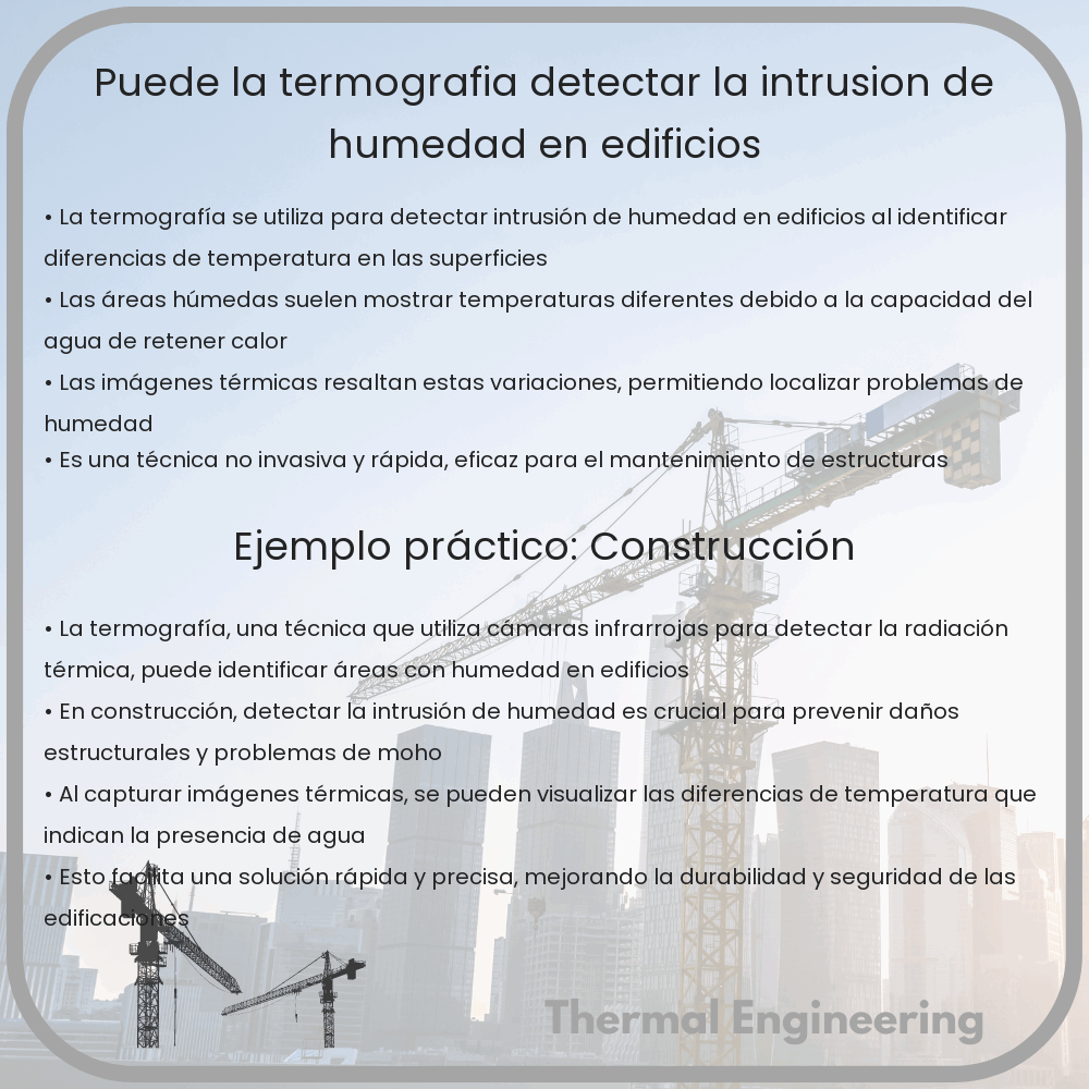 ¿Puede la termografía detectar la intrusión de humedad en edificios?