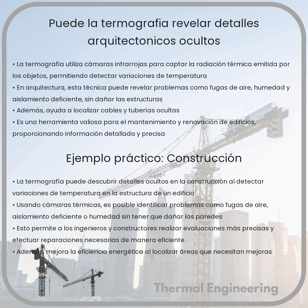¿Puede la termografía revelar detalles arquitectónicos ocultos?