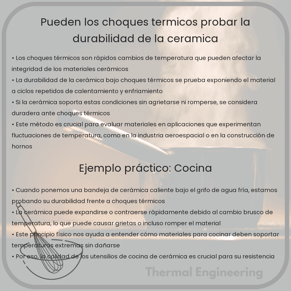 ¿Pueden los choques térmicos probar la durabilidad de la cerámica?