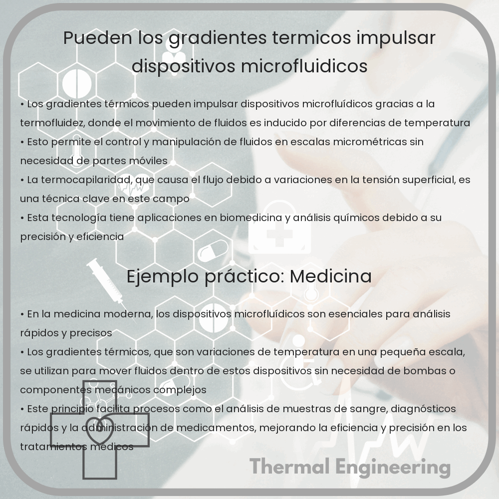 ¿Pueden los gradientes térmicos impulsar dispositivos microfluídicos?