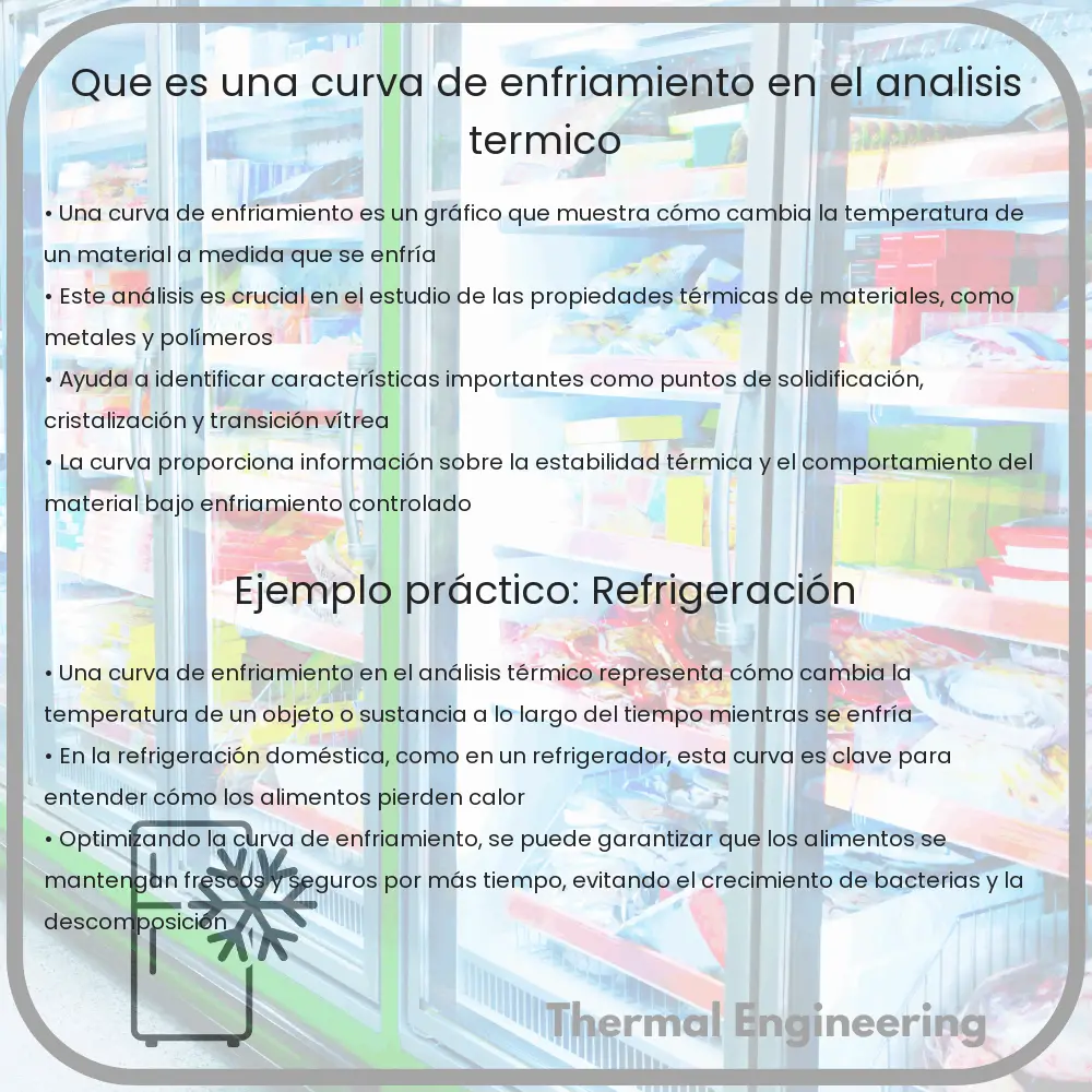 ¿Qué es una curva de enfriamiento en el análisis térmico?