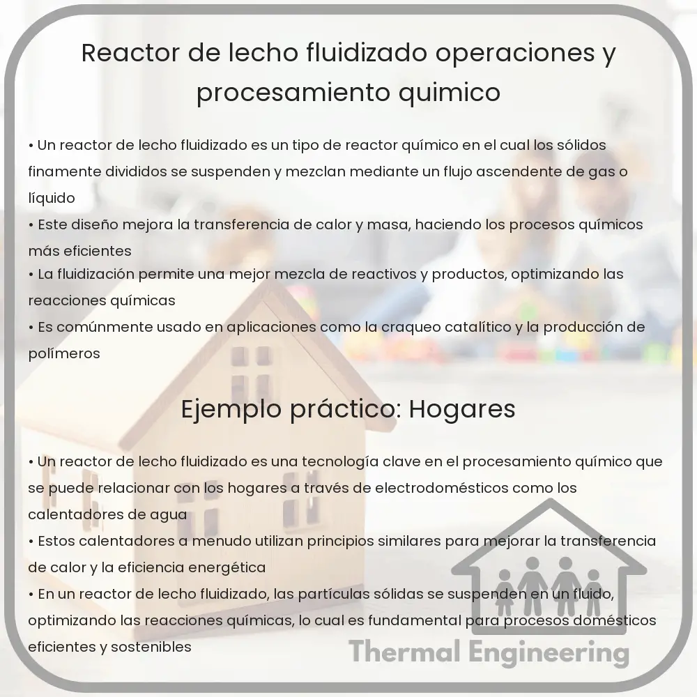 Reactor de Lecho Fluidizado | Operaciones y Procesamiento Químico