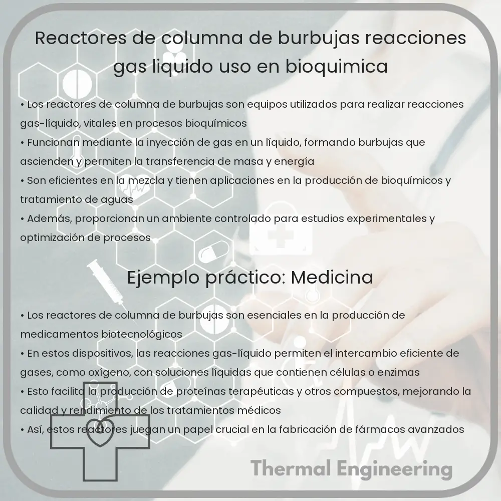 Reactores de Columna de Burbujas | Reacciones Gas-Líquido, Uso en Bioquímica