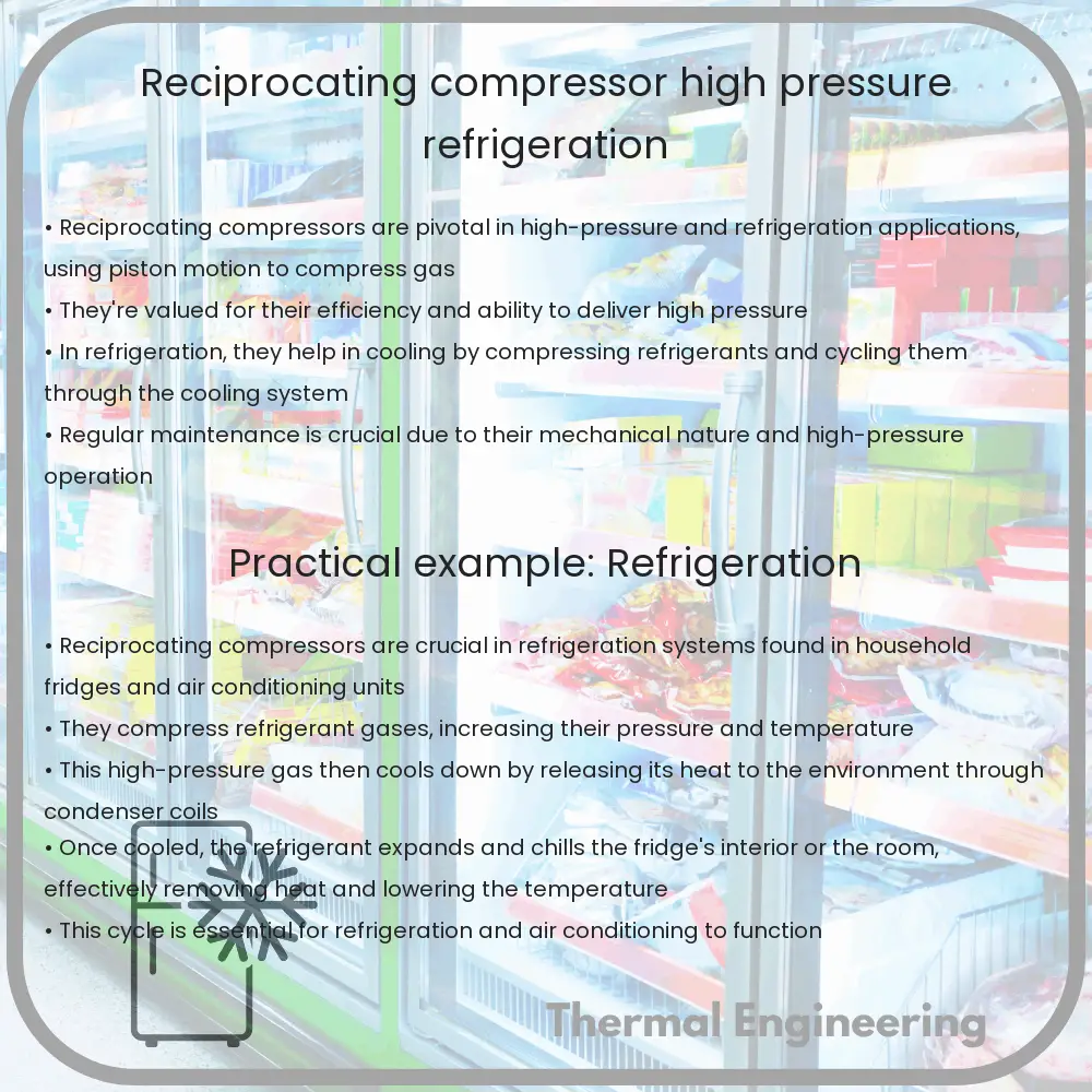 Reciprocating Compressor | High Pressure, Refrigeration
