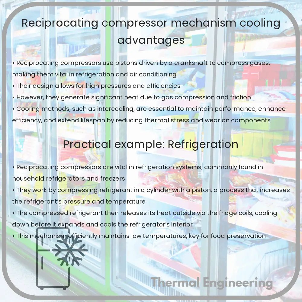 Reciprocating Compressor | Mechanism, Cooling Advantages