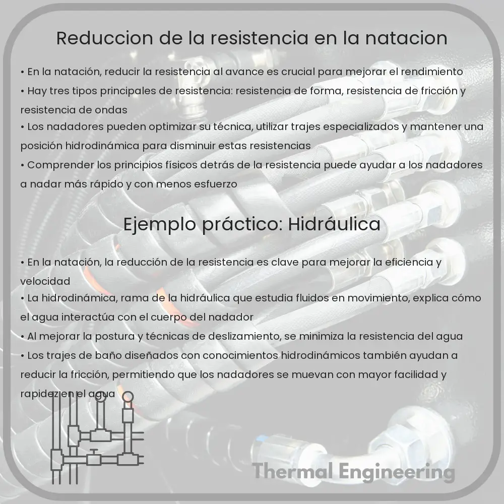 Reducción de la resistencia en la natación