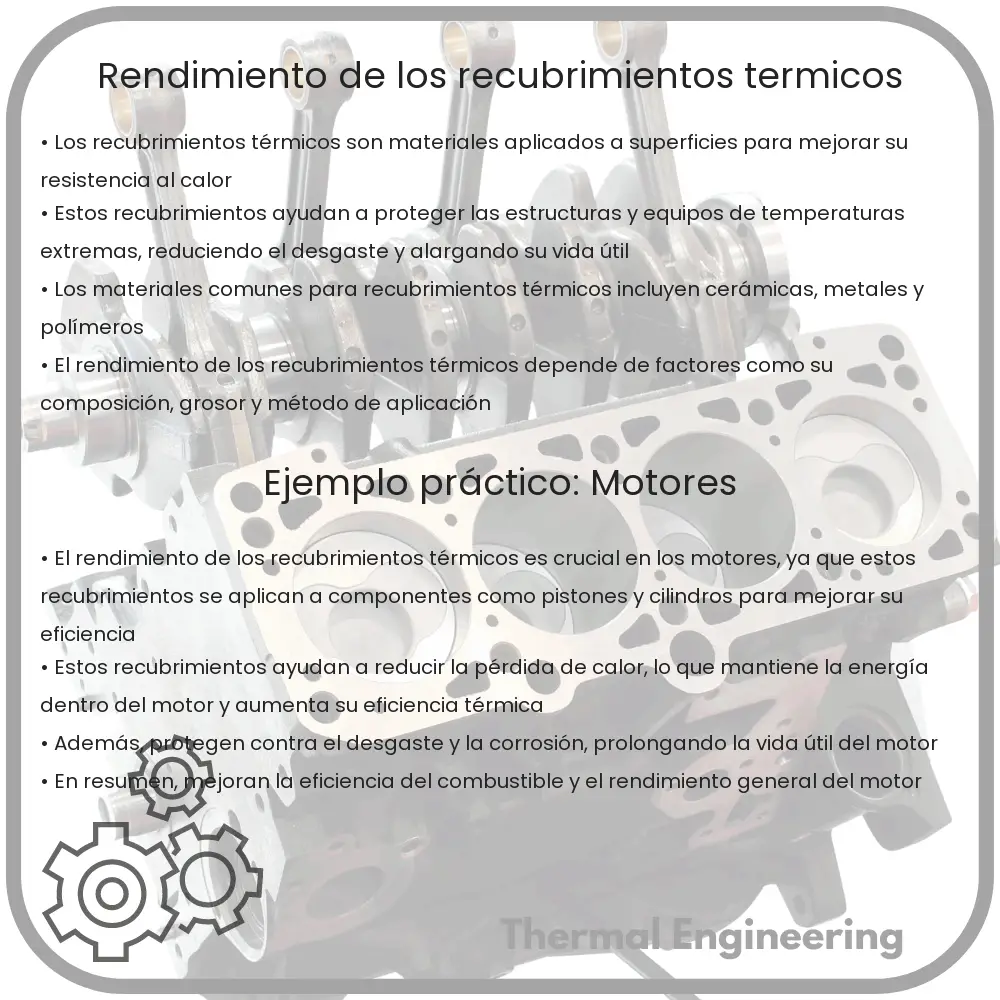 Rendimiento de los recubrimientos térmicos