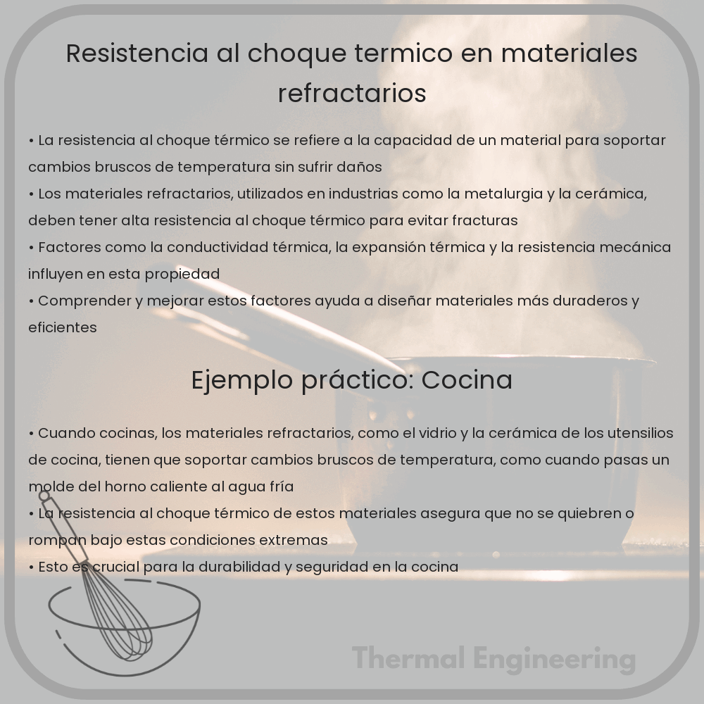 Resistencia al choque térmico en materiales refractarios