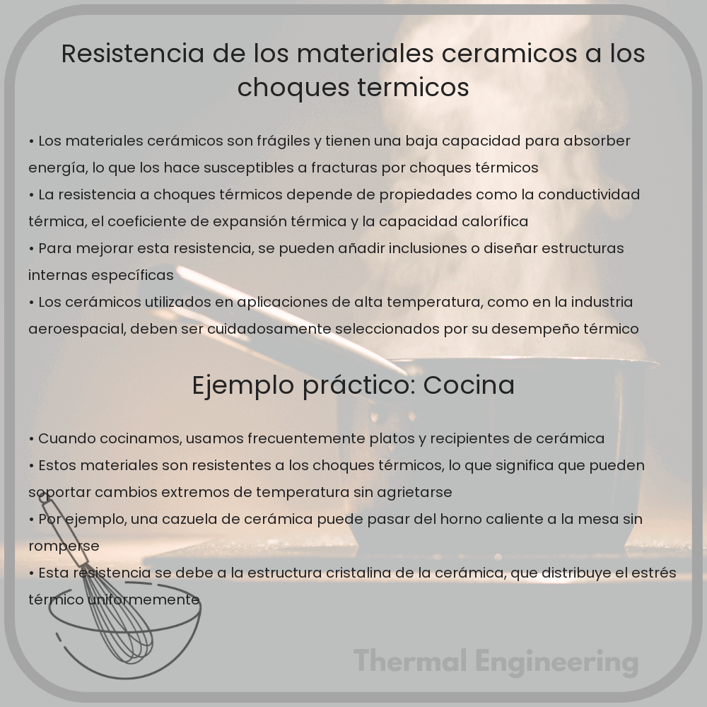 Resistencia de los materiales cerámicos a los choques térmicos