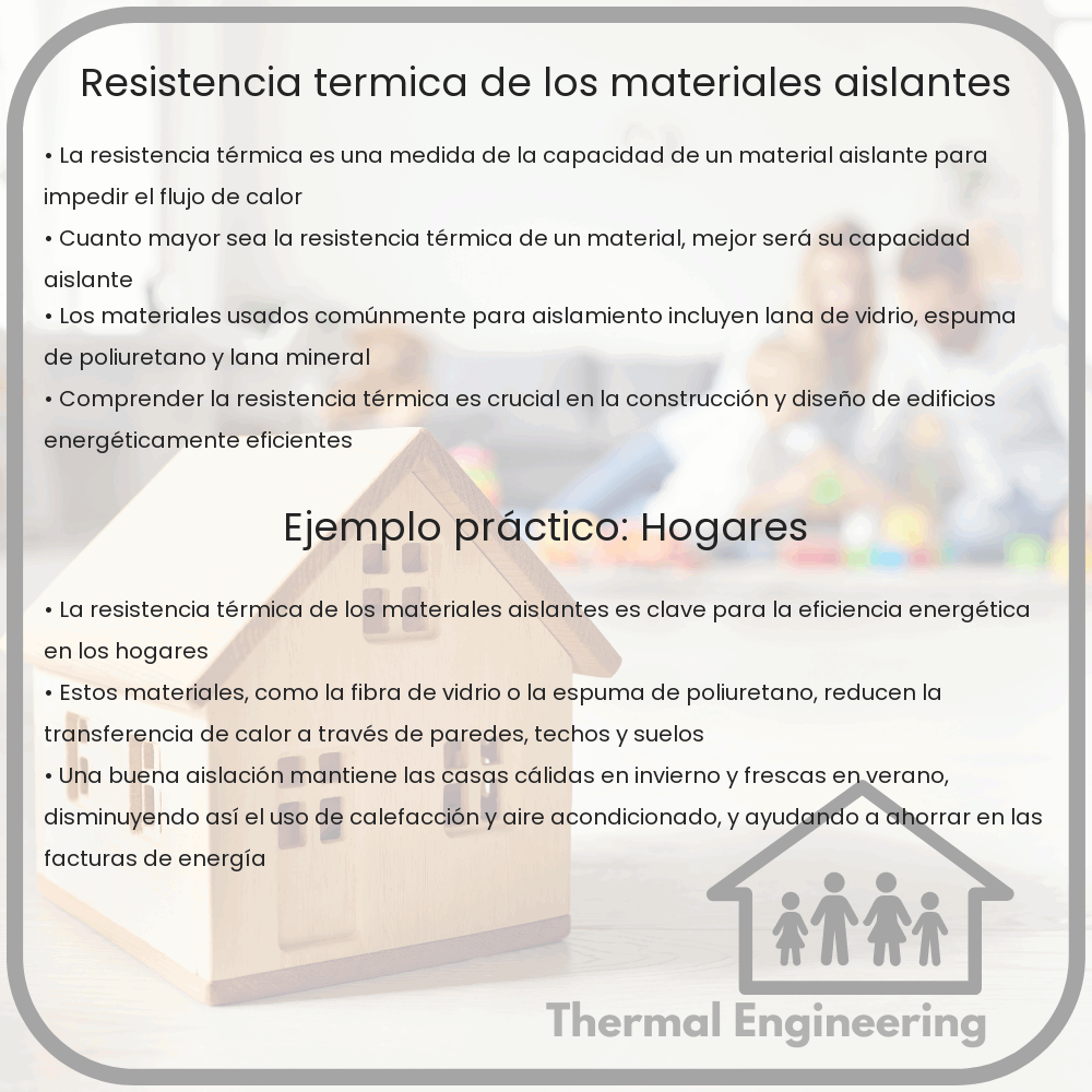 Resistencia térmica de los materiales aislantes