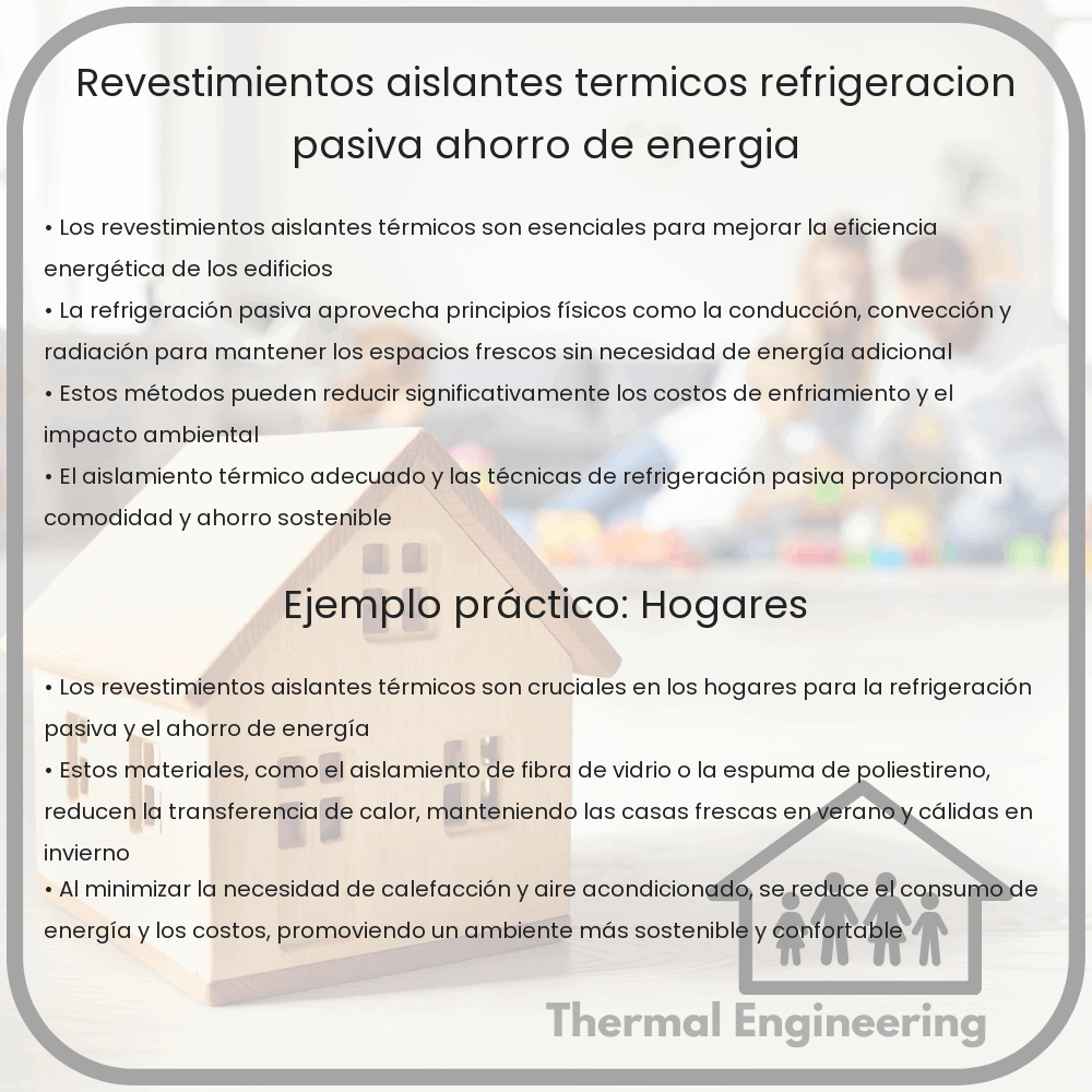 Revestimientos Aislantes Térmicos | Refrigeración Pasiva, Ahorro de Energía