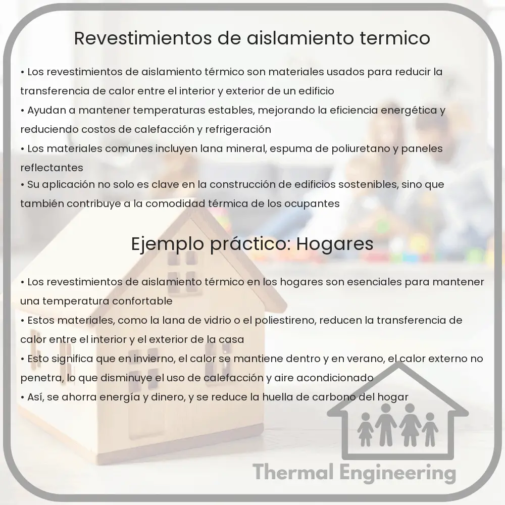 Revestimientos de aislamiento térmico