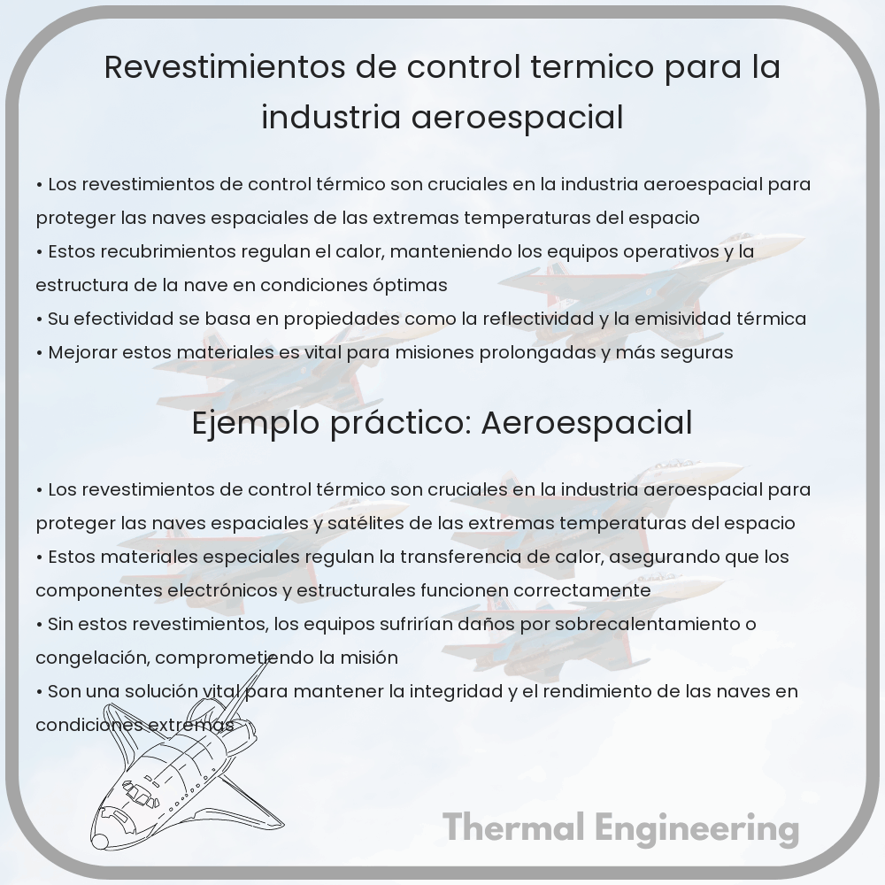 Revestimientos de control térmico para la industria aeroespacial