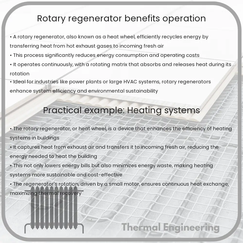 Rotary Regenerator | Benefits, Operation