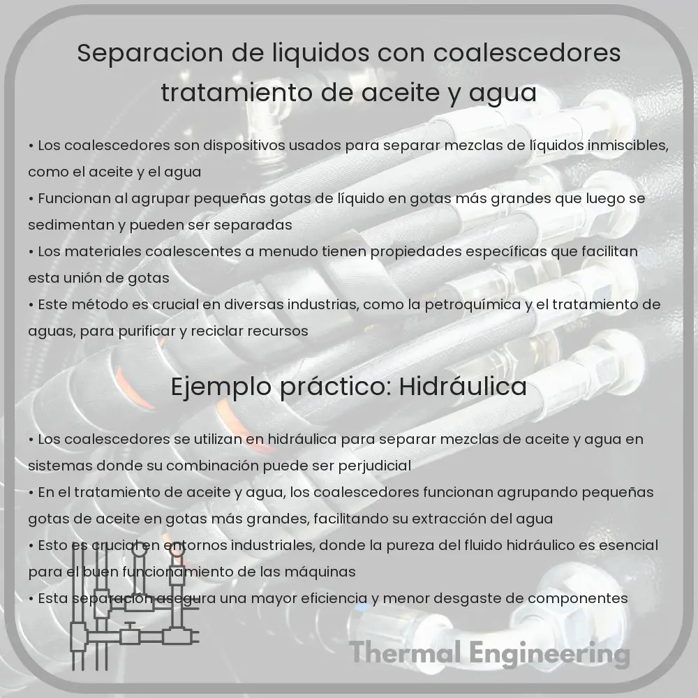 Separación de Líquidos con Coalescedores: Tratamiento de Aceite y Agua