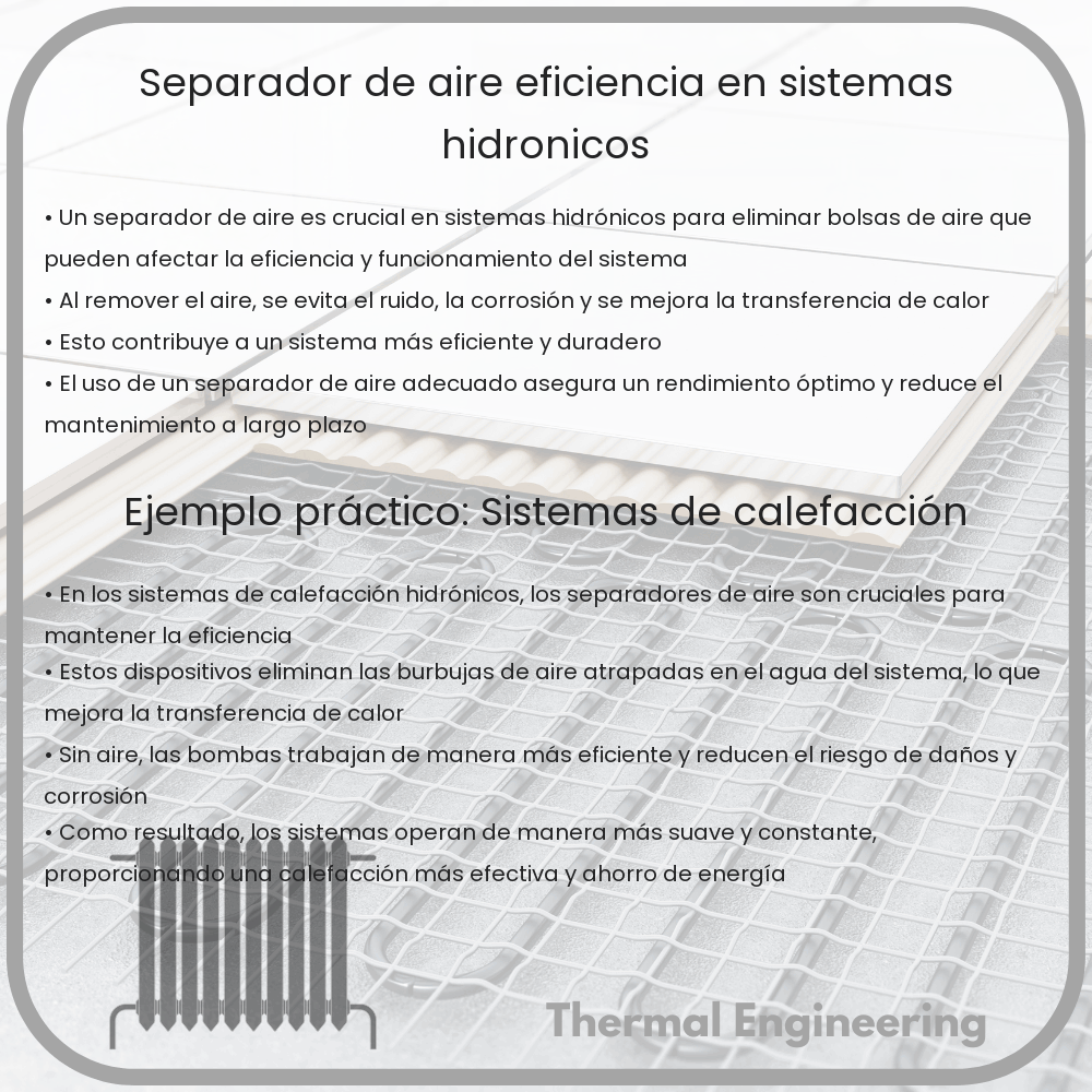 Separador de Aire | Eficiencia en Sistemas Hidrónicos