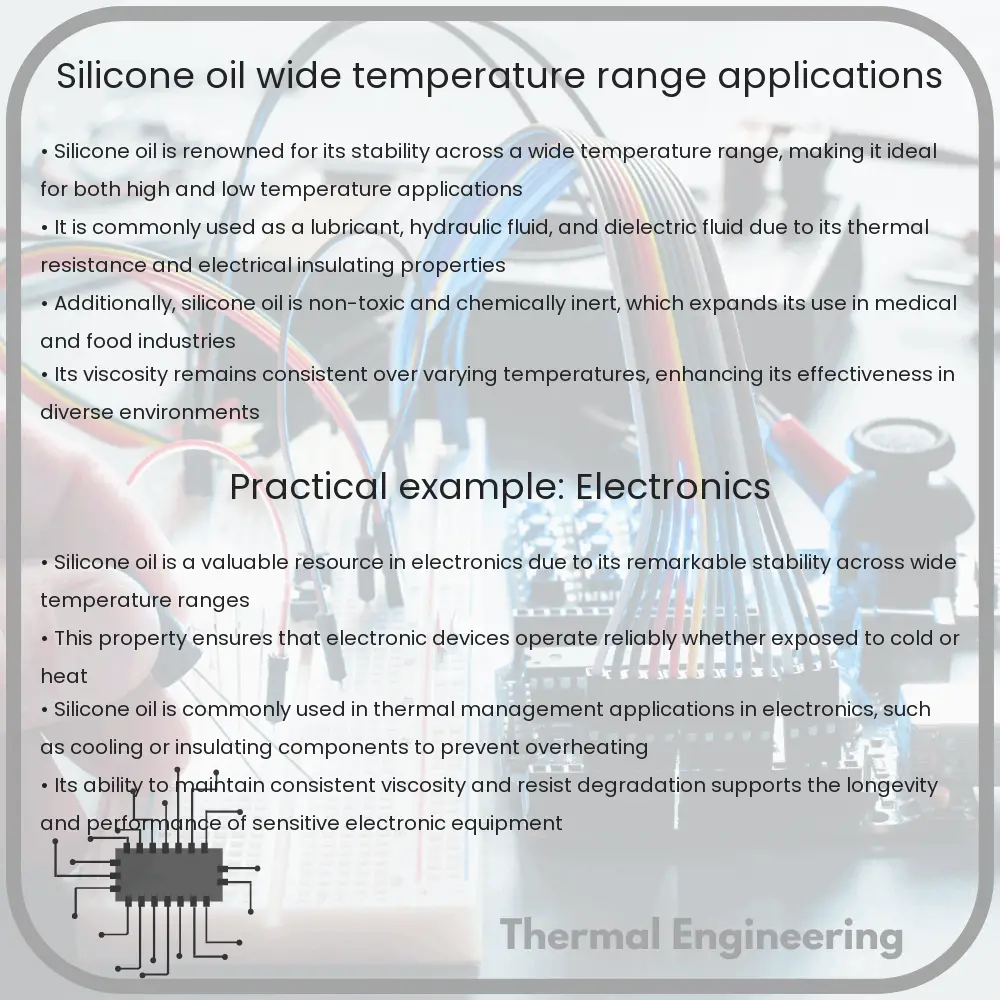 Silicone Oil Wide Temperature Range & Applications