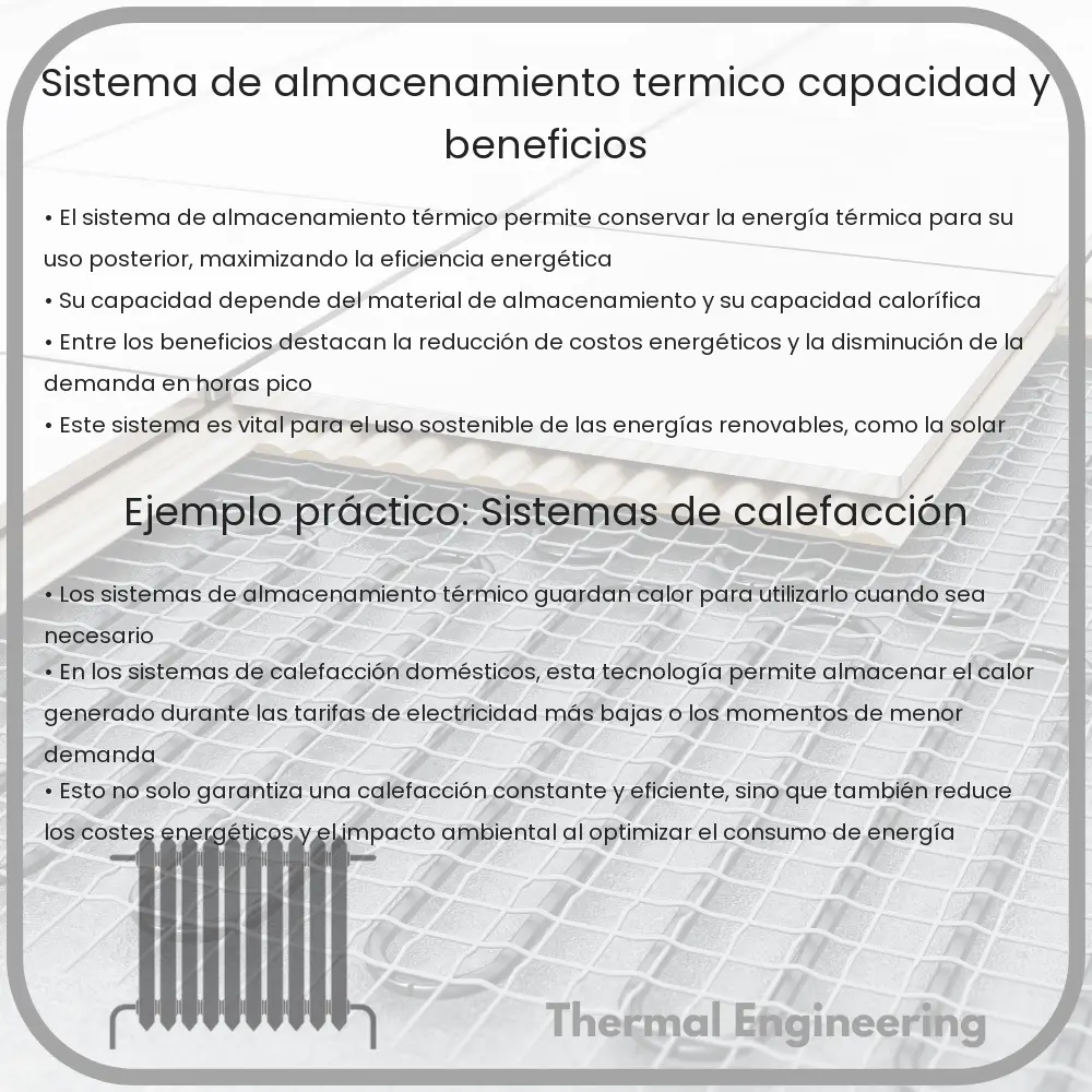 Sistema de Almacenamiento Térmico | Capacidad y Beneficios
