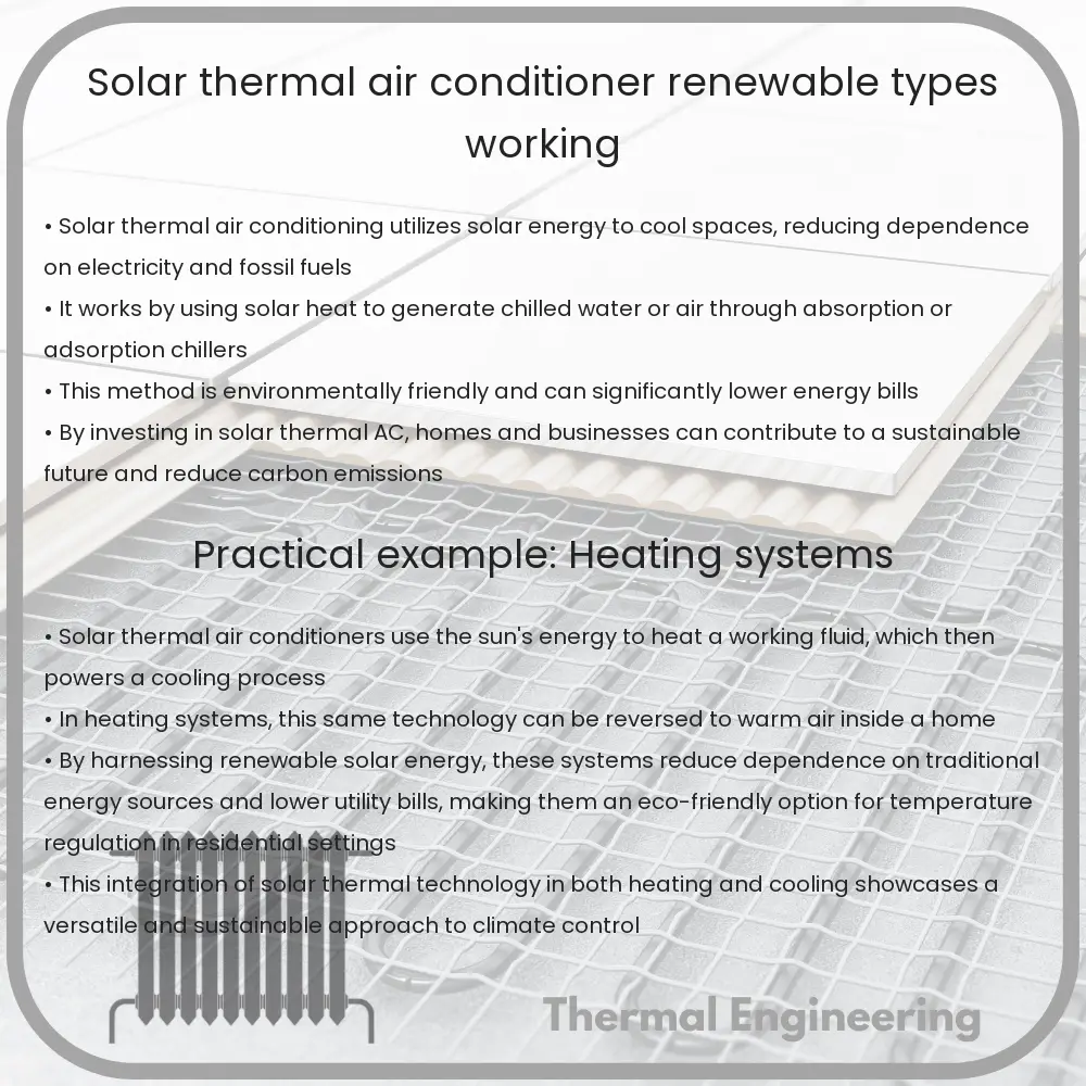 Solar Thermal Air Conditioner | Renewable Types & Working