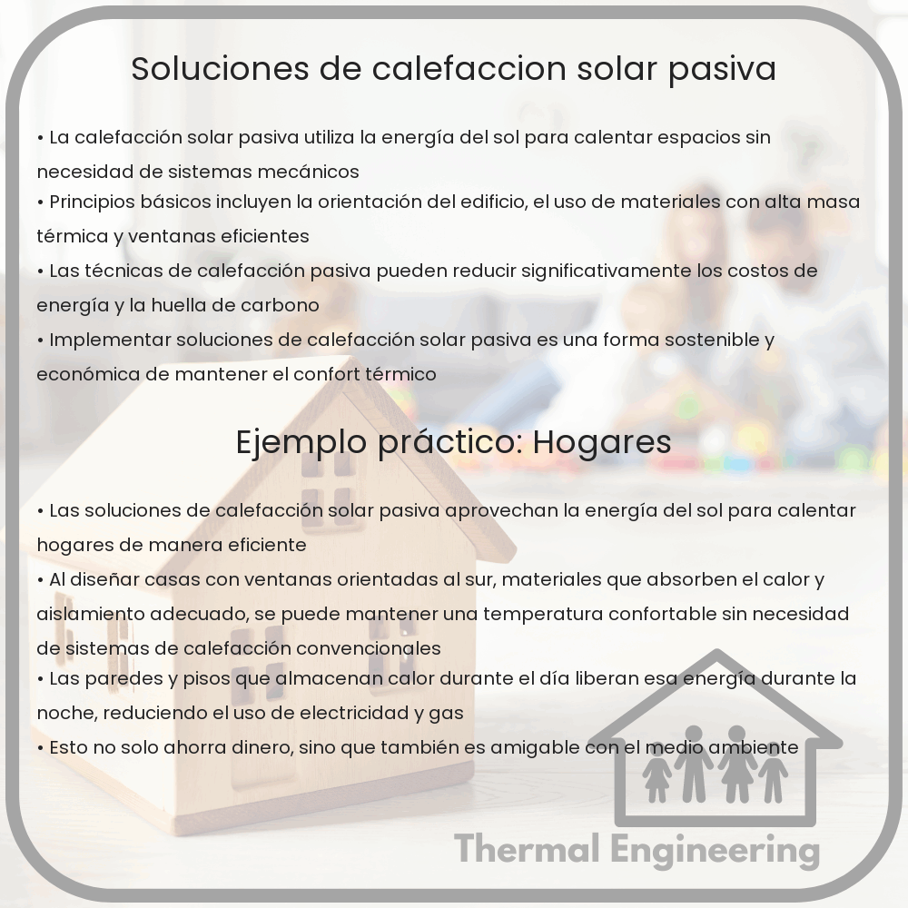 Soluciones de calefacción solar pasiva