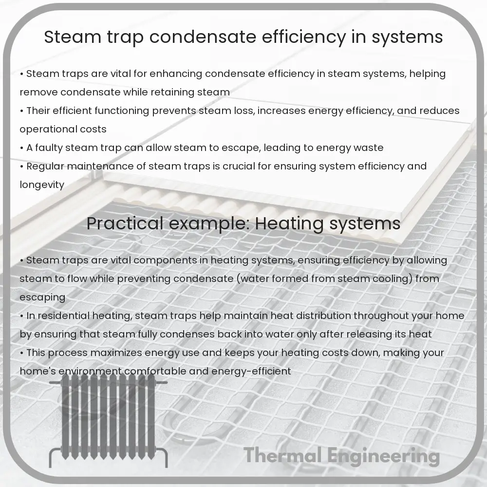 Steam Trap Condensate Efficiency in Systems