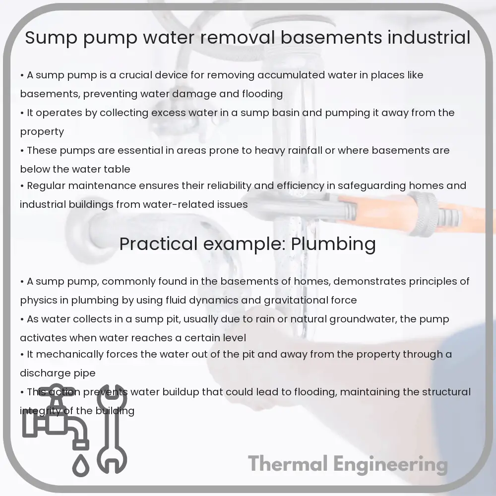 Sump Pump Water Removal, Basements & Industrial