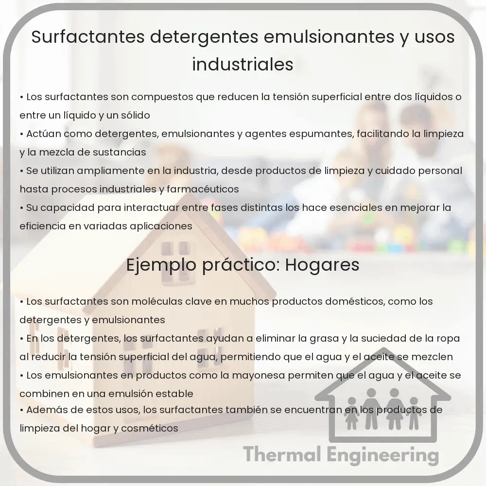 Surfactantes: Detergentes, Emulsionantes y Usos Industriales